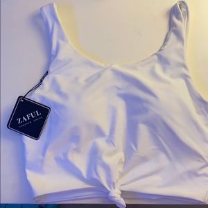 White Zaful Swimsuit Top
